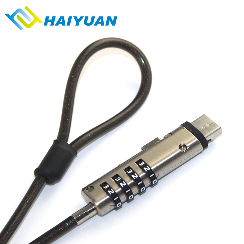 Accept OEM and ODM service computer laptop USB security anti-theft cable lock for desk usb laptop lock cable usb laptop lockusb