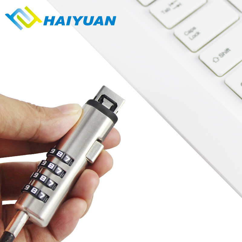 Accept OEM and ODM service computer laptop USB security anti-theft cable lock for desk usb laptop lock cable usb laptop lockusb