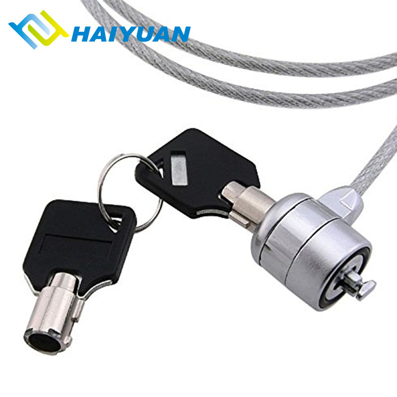 Security Anti-theft Laptop Steel Cable Lock With Master Key For Retail Desktop Display