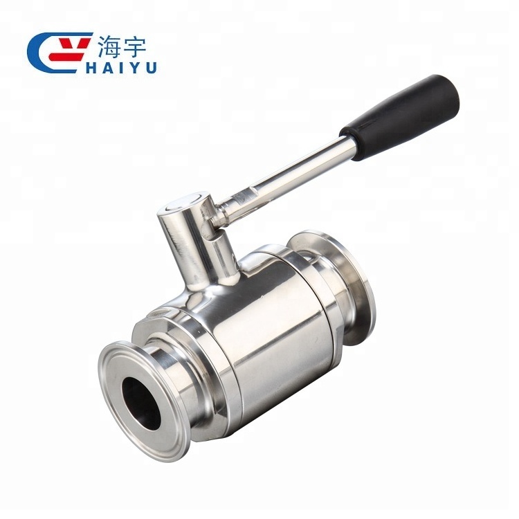 Sanitary stainless 1 inch ball valve with clamp end