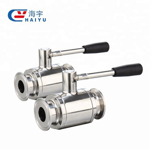 Sanitary stainless 1 inch ball valve with clamp end