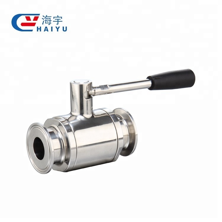 Sanitary stainless 1 inch ball valve with clamp end