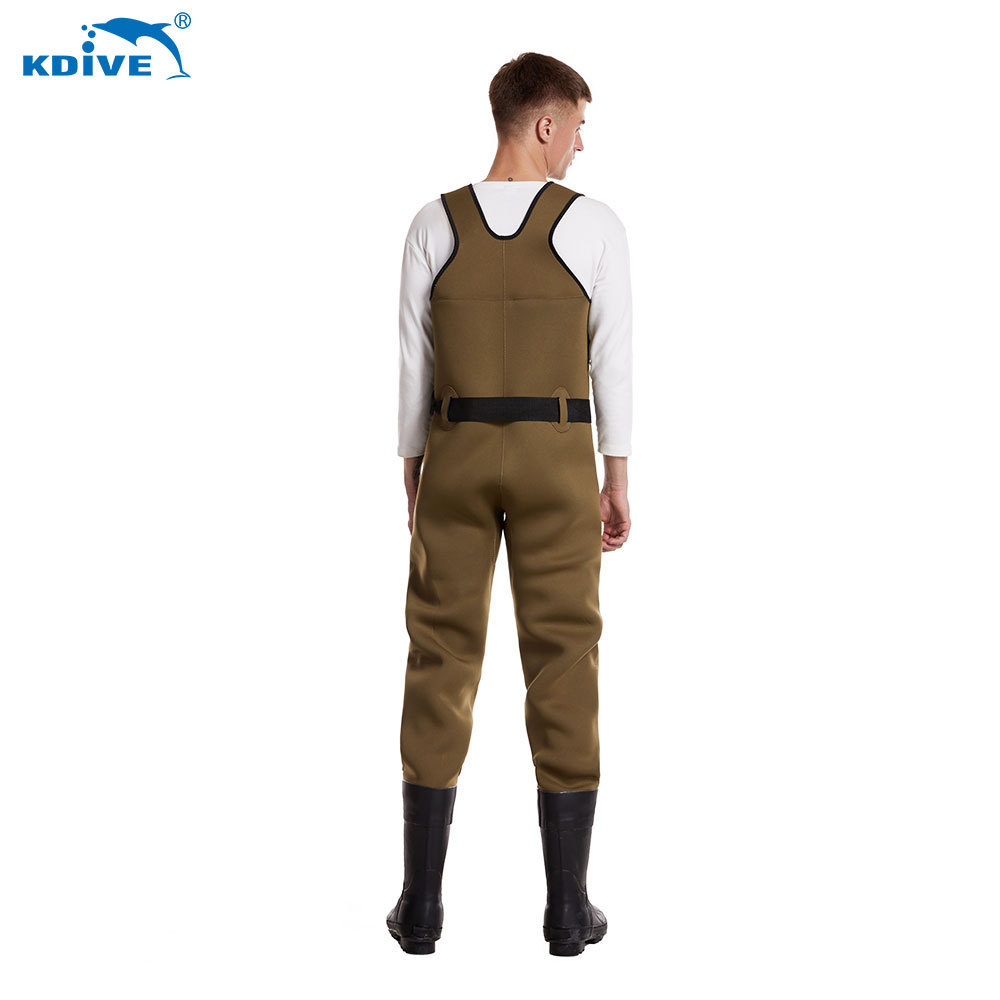 KDIVE 5mm Neoprene Fishing Hunting Breathable Chest Waders for Fly Fishing