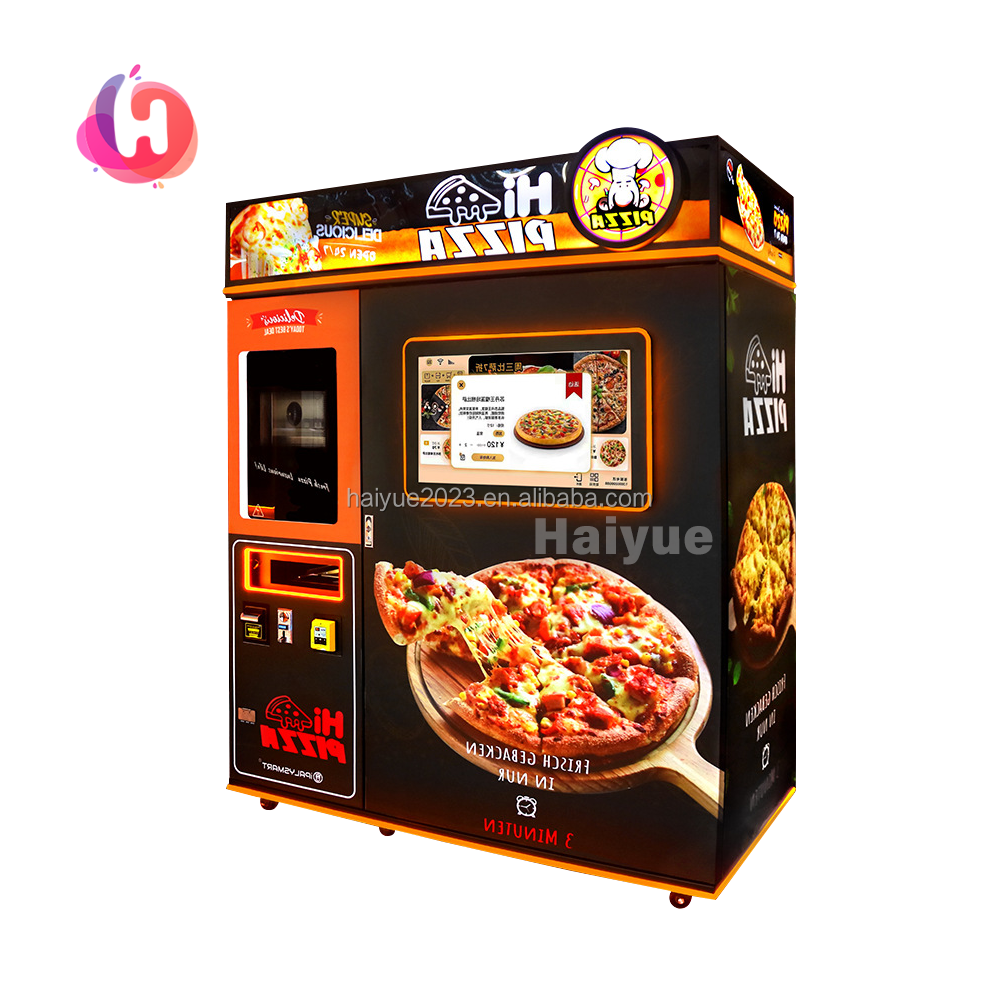 Latest Fully Automatic Self-Service Pizza Vending Robot Steel Food Vending Machine with Coin Payment System Pizza Machine Sale