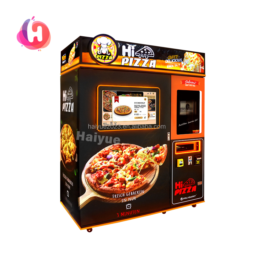 Commercial Fully Automatic Outdoor Hot Fresh Fast Food Maker Self Service Smart Touch Screen Pizza Vending Machine