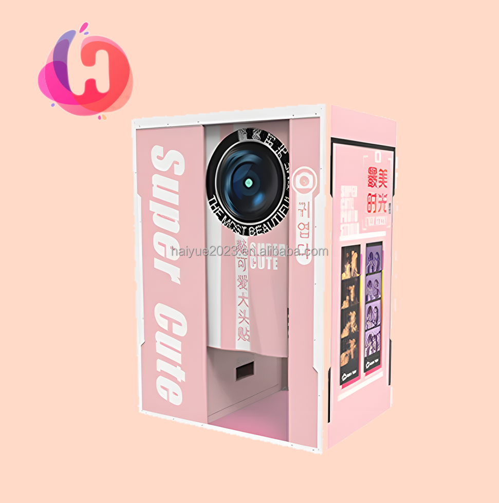 Selfie Passport & Id Picture Station Digital Stand Photo Booth Vending Machine Compatible Cameras Smartphones Selfie Shot Kiosk