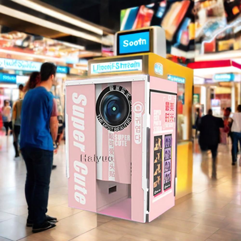 Selfie Passport & Id Picture Station Digital Stand Photo Booth Vending Machine Compatible Cameras Smartphones Selfie Shot Kiosk