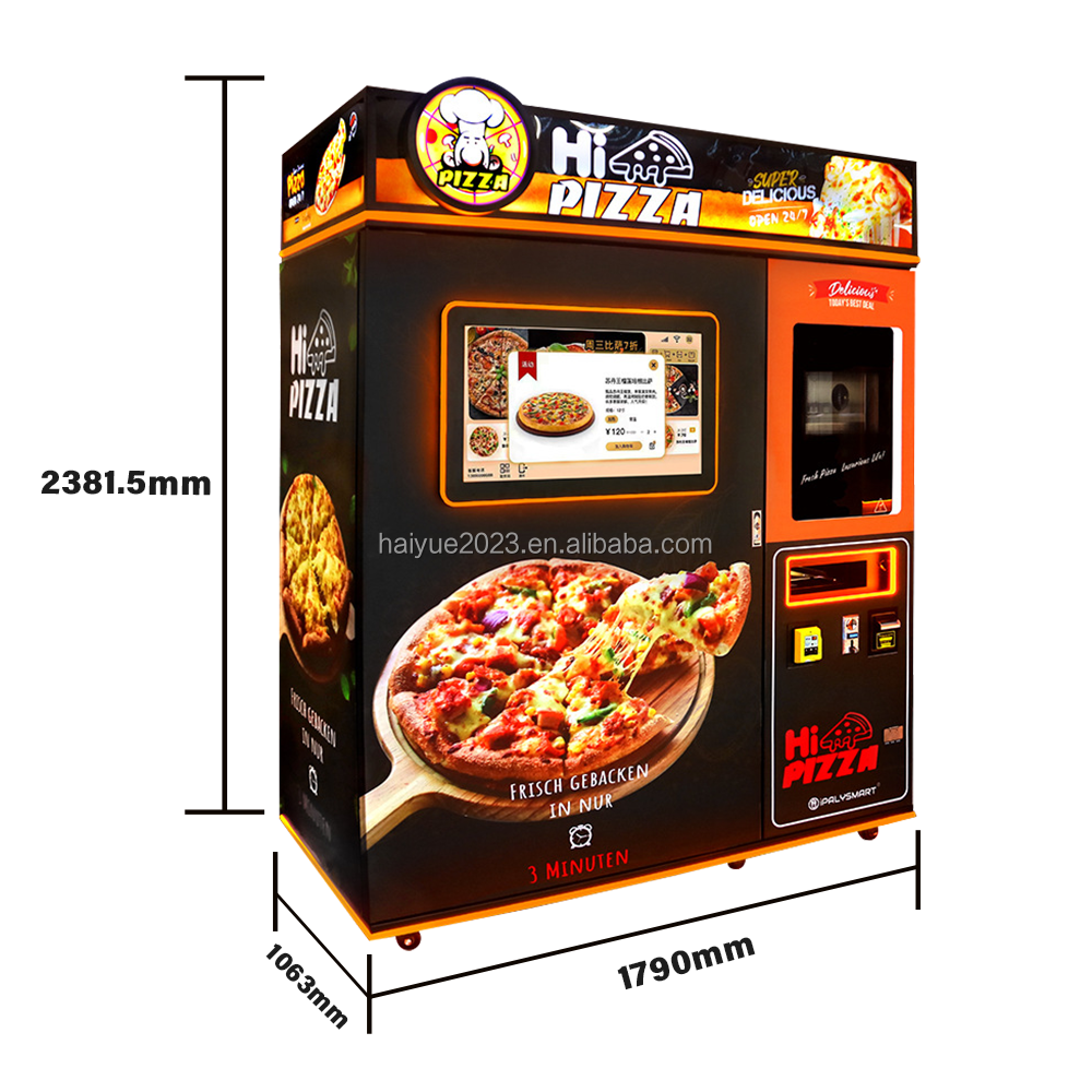 Commercial Fully Automatic Outdoor Pizza Vending Machine Hot Fresh Fast Food Maker Smart Touch Screen Self-Service SDK Function