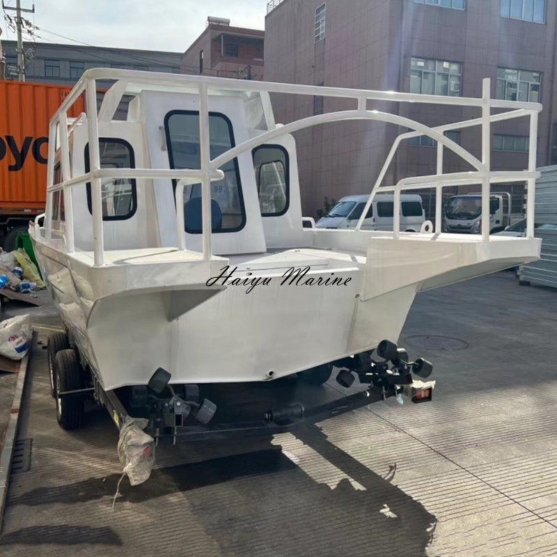 Patrol boat aluminum cabin fishing boat all welded working boat for sale