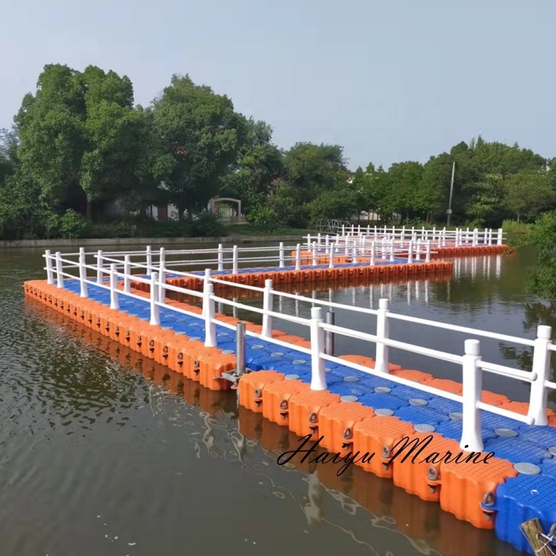 Wholesale HDPE modular floating pontoon dock jetty plastic floating bridge for sale