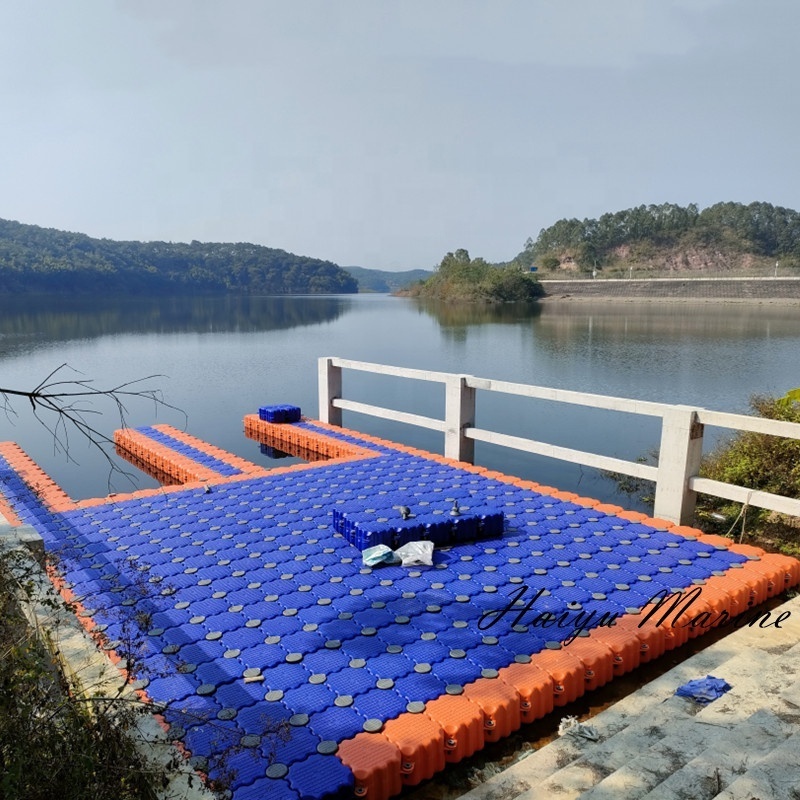 Wholesale HDPE modular floating pontoon dock jetty plastic floating bridge for sale