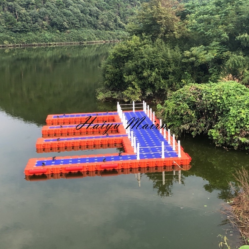 Modular plastic custom color floating pontoon bridge boat dock