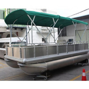 5.2m With canopy catamaran aluminum fishing vessel leisure boat