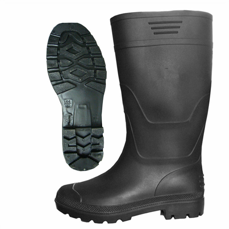 black colors pvc gardening men work boots