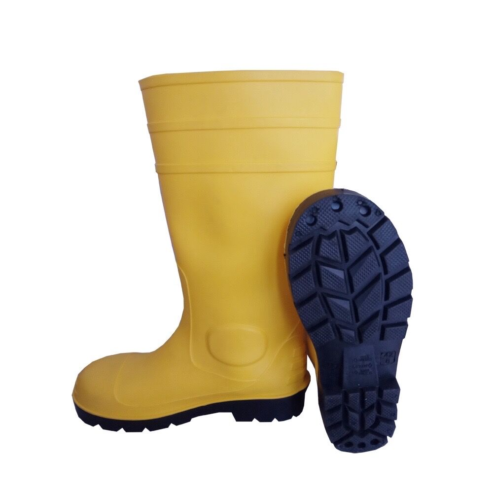 Chemical resistant waterproof PVC men long safety boots for industry for worker