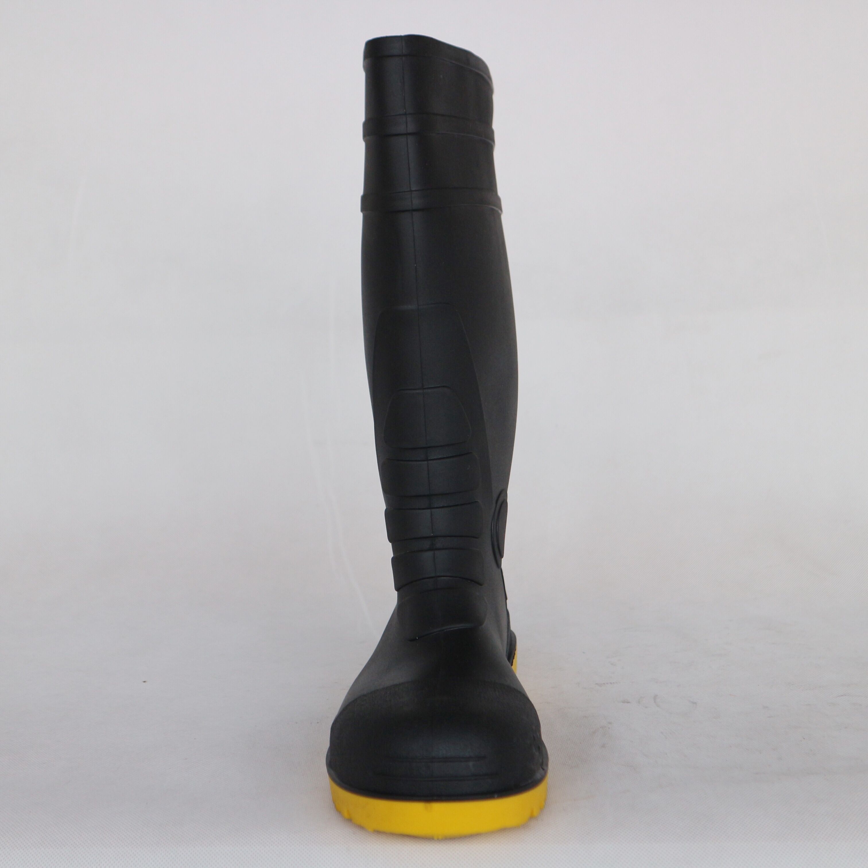 CE standard OEM customized steel toe steel plate black cheap  industry safety work rain boots