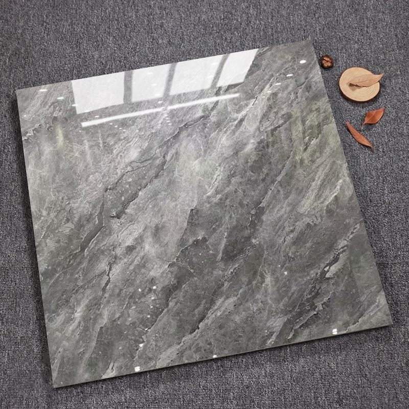 Hot Sale Indoor Marble Granite Vitrified Polished Full Glazed Porcelain Floor Tiles Dark Brown Glossy Shiny Surface 800X800