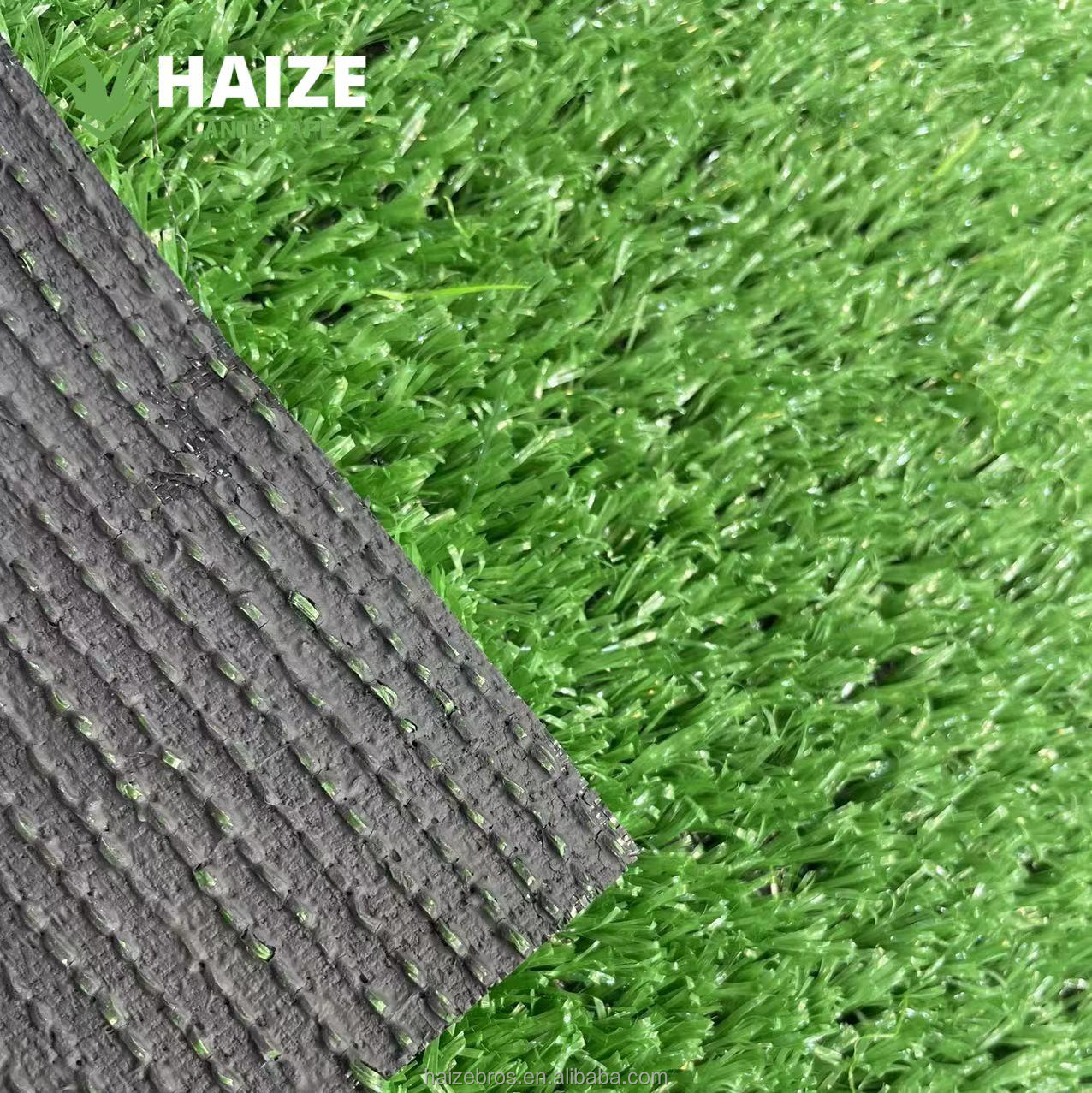 HAIZE wholesale China cheap price green artificial synthetic fake grass mat pile carpet roll