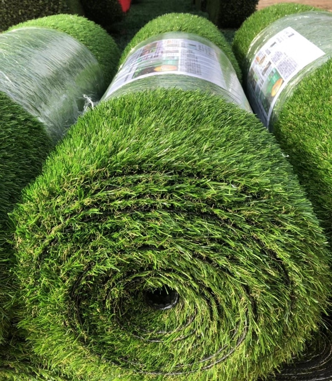 Hot selling  of 20mm25mm30mm35mm height 20SQM per roll for garden use woven synthetic artificial grass carpet grama artificial