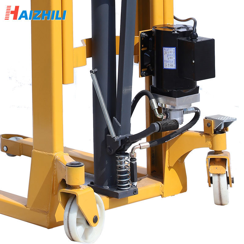 Haizhili 2T 3m Economy Semi Electric Hand Truck Stacker Hydraulic Pallet Forklift Hand Automatic Electric Pallet Stacker