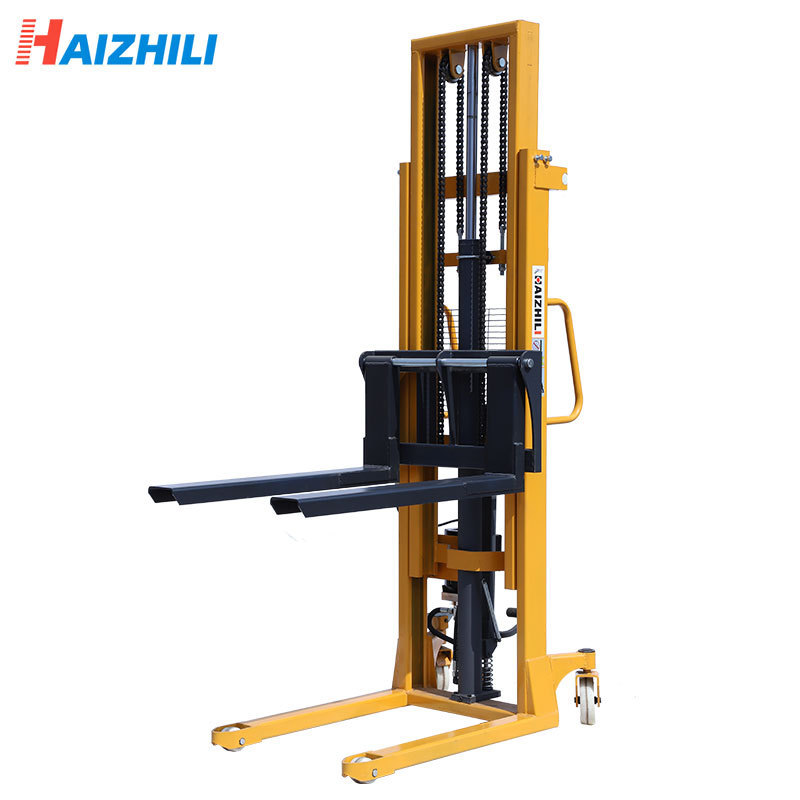 Haizhili 2T 3m Economy Semi Electric Hand Truck Stacker Hydraulic Pallet Forklift Hand Automatic Electric Pallet Stacker