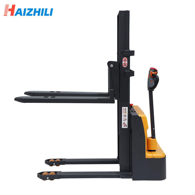 Haizhili Full Electric Forklift 1500kg 2000kg Lifting Height 3meters Mini Electric Stacker Forklift Cheap Price Hot Sale