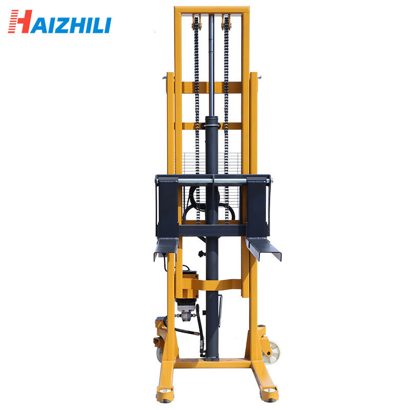 Haizhili 2T 3m Economy Semi Electric Hand Truck Stacker Hydraulic Pallet Forklift Hand Automatic Electric Pallet Stacker