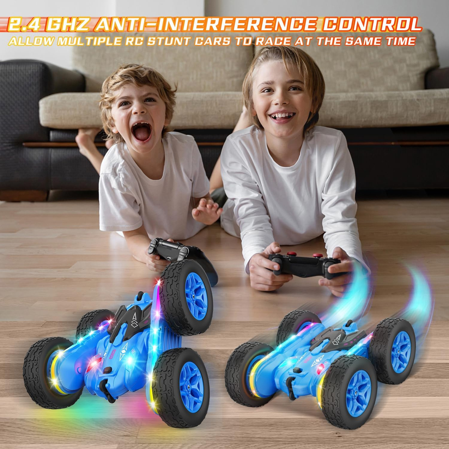 New Remote Control Car 4WD Stunt Rc Cars 360 Double Side Rc Stunt Car Rotate Carros De Control Remoto