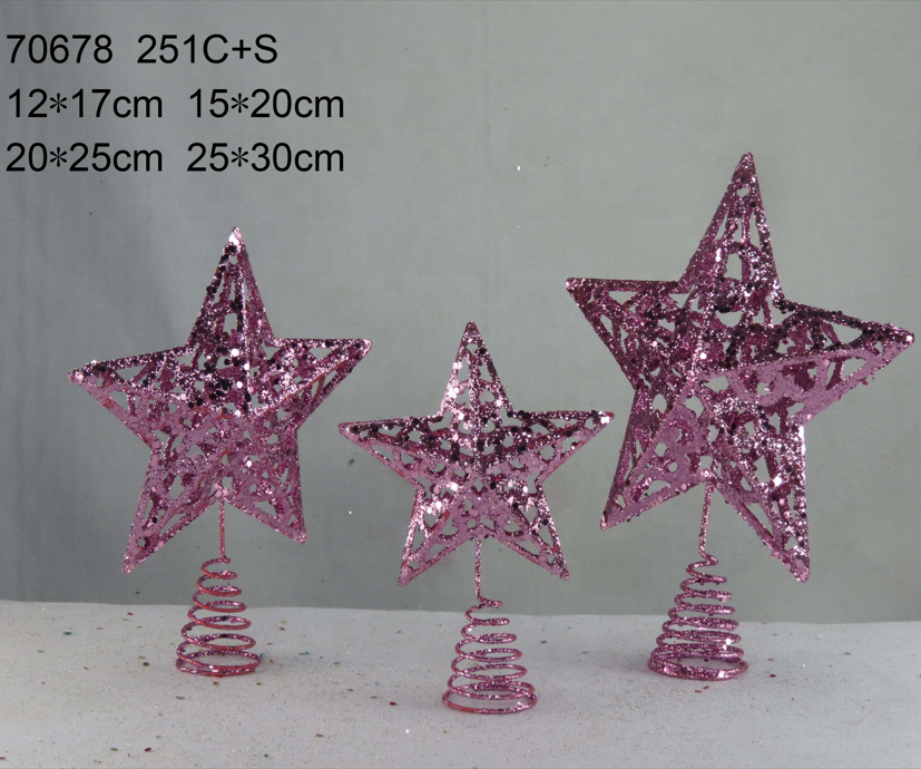 high quality Christmas tree decoration star glitter metal star tree topper star for festival decoration