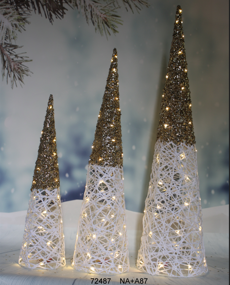 Christmas indoor decoration  twig natural cone tree for Xmas festival decoration