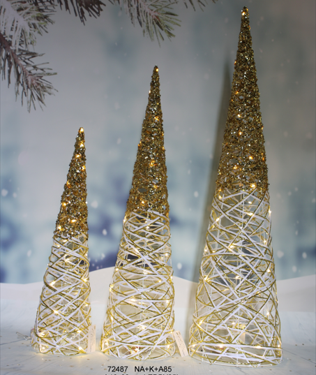 Christmas indoor decoration  twig natural cone tree for Xmas festival decoration