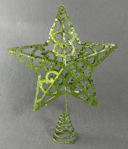 high quality Christmas tree decoration star glitter metal star tree topper star for festival decoration