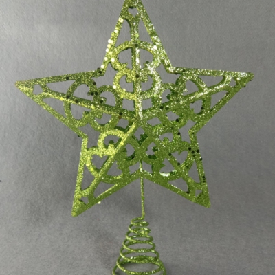 high quality Christmas tree decoration star glitter metal star tree topper star for festival decoration