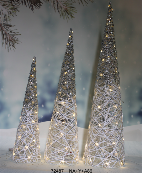 Christmas indoor decoration  twig natural cone tree for Xmas festival decoration