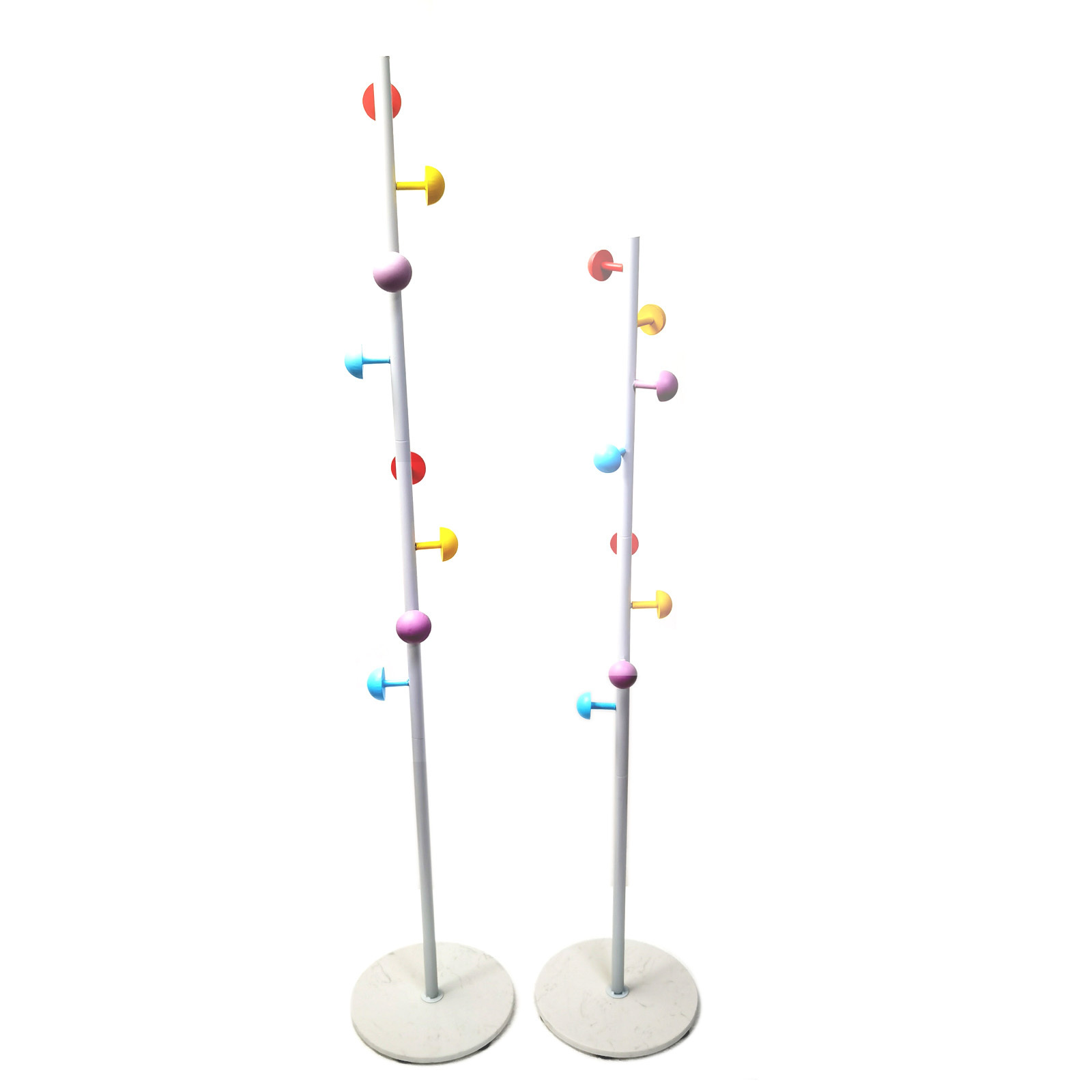 Colorful Children's Coat Rack Stand with 8 Hooks Floor Standing Coat Rack Tree for Bag Umbrella Clothes Scarves