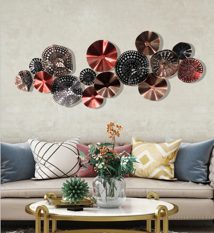 Kitchen Living Room Gold Outdoor Metal Wall Art Home Decor Hanging Luxury Wall Flower Decor 2022