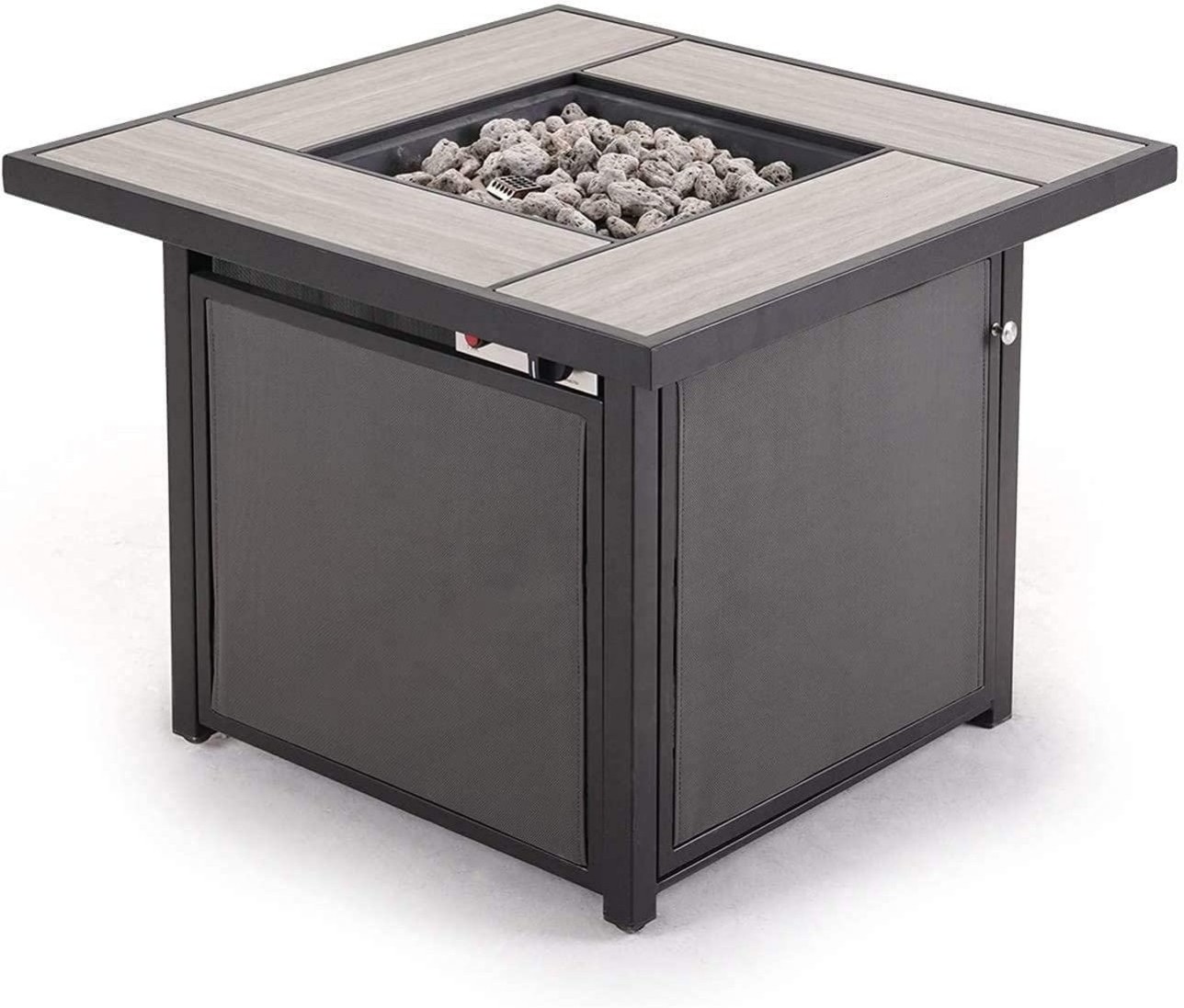 Backyard Patio Heavy Duty Firewood Grand Patio Propane Fire Pit Table Outdoor Square Gas Fire Pit Table