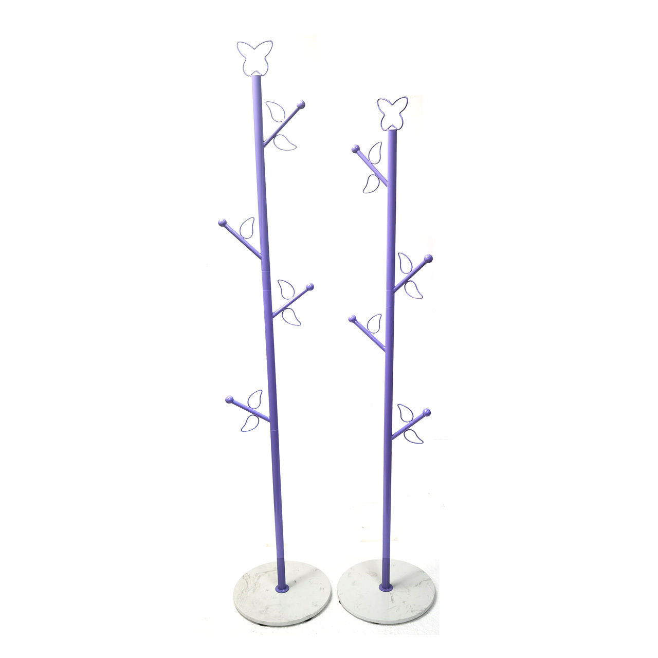 Colorful Children's Coat Rack Stand with 8 Hooks Floor Standing Coat Rack Tree for Bag Umbrella Clothes Scarves