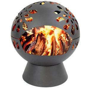 New style Laser Cut Animal Fire Pit Camping Wood Burning Bonfire Corten Steel Globe Sphere Fire pit