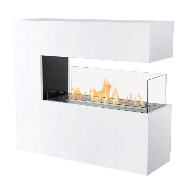 3 sided electric fireplace furniture