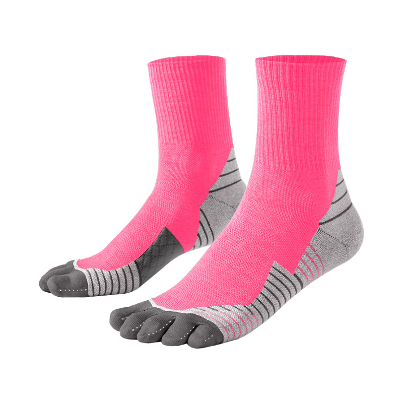 Custom five toe socks separation non slip grip socks high quality quick dry compression sports socks