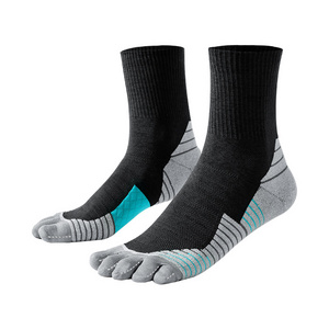 Custom five toe socks separation non slip grip socks high quality quick dry compression sports socks