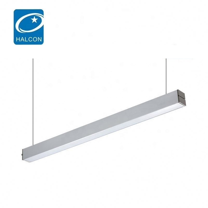 Commercial Design Office Shop Dimming Linear Lighting Fixtures 4ft 30w 40w Hanging Led Pendant Light