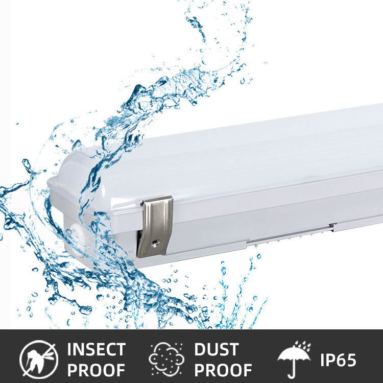 Long Life Hot Sale Surface Mounted IP65 Waterproof Batten Light 40watt 60watt 4ft Led Tri Proof Light