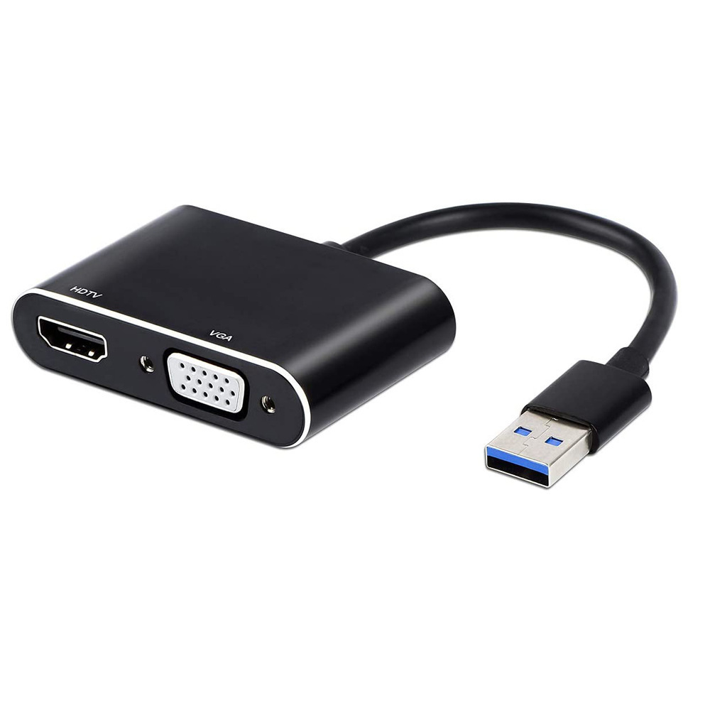 USB3.0 to HDMI VGA two-in-one Type c hub PD charge type c to HDMI adapter for docking station usb c to dual hdmi adapter