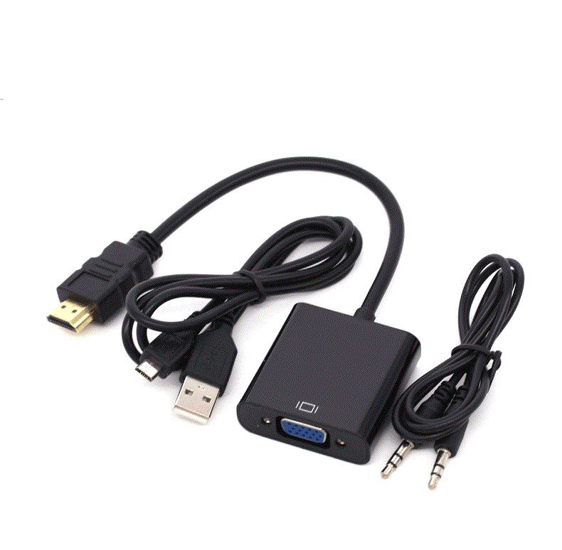 1080P HDMI TO VGA adapter converter cable with audio Micro USB power supply