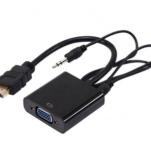 1080P HDMI TO VGA adapter converter cable with audio Micro USB power supply