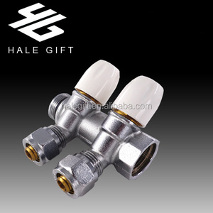 3/4"*16mm 2 Way Brass Manifold Valve with Compression PEX Fitting