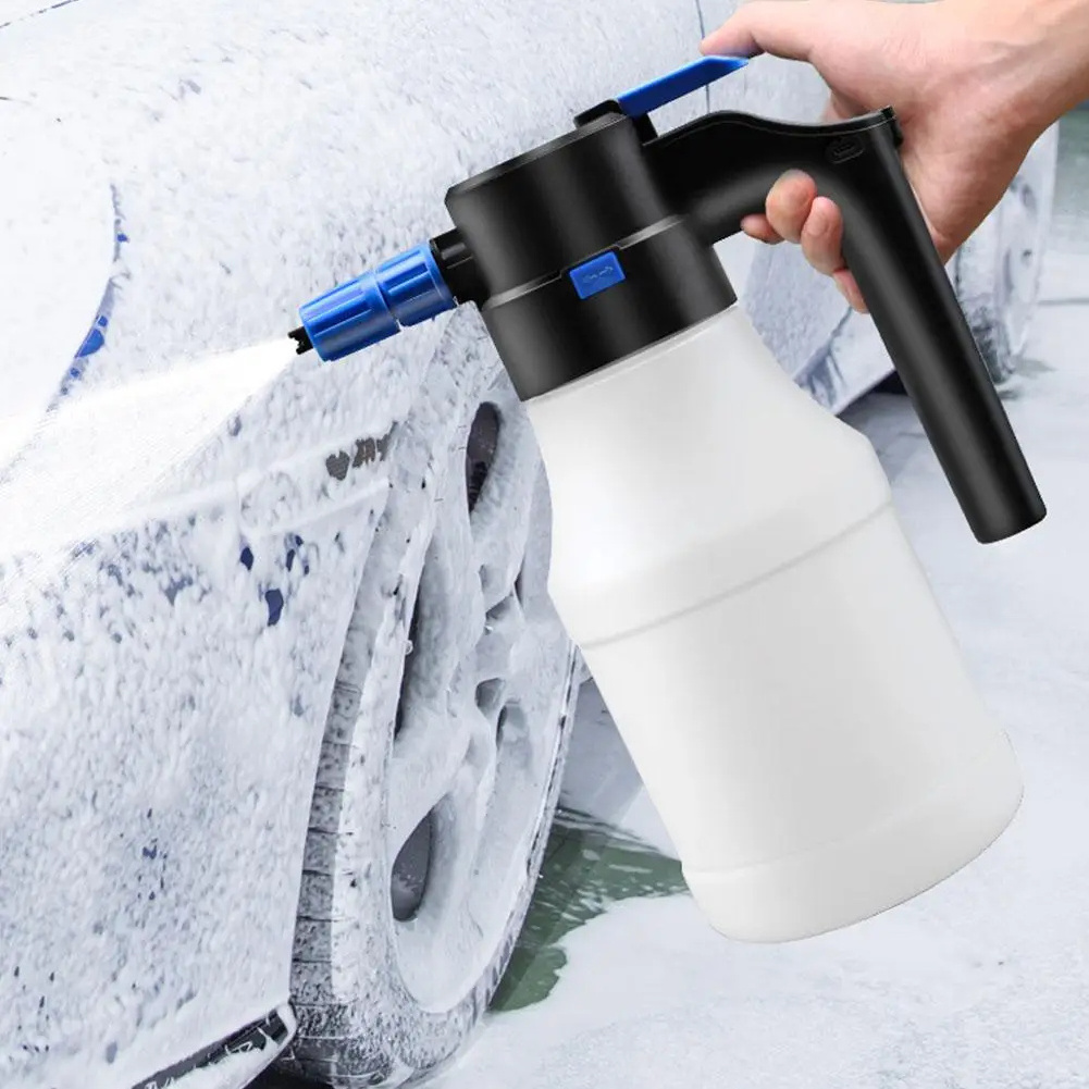 Electric Foam Sprayer For Car Wash USB 2600mAh Lithium Battery Foam Lance Endurance Car Wash Towel Foam WashFoam Generator 1.5L