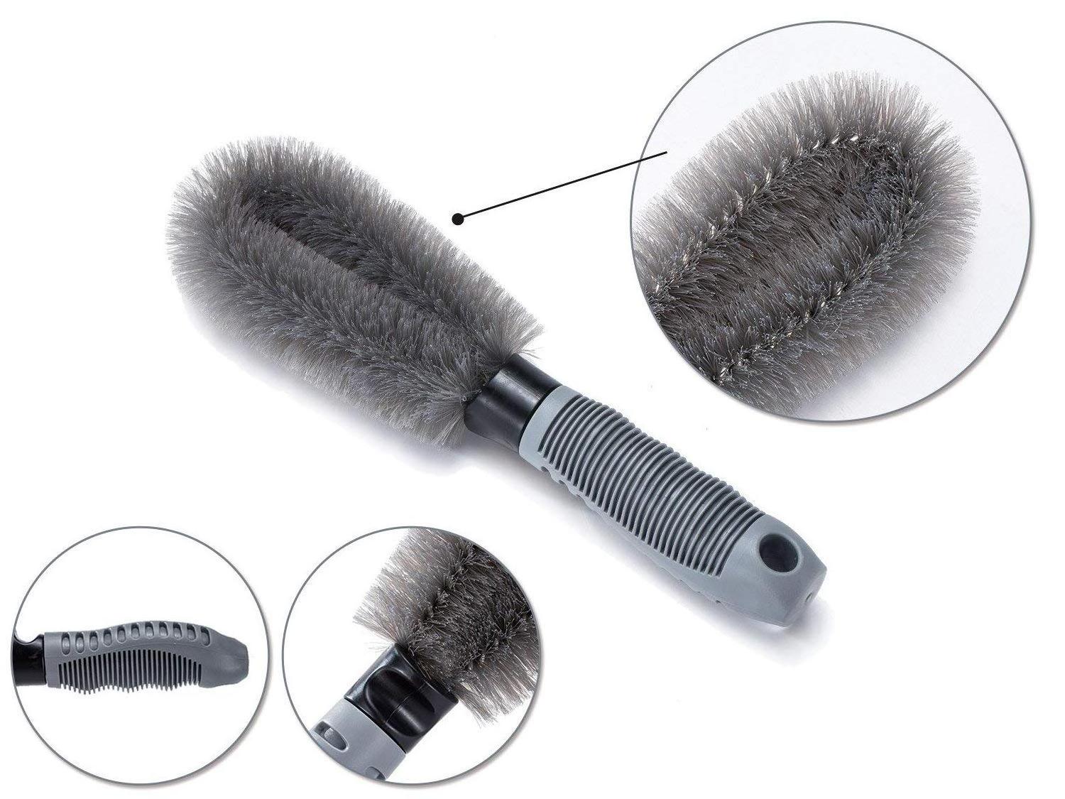 Steel and Alloy Wheel Cleaning Brush, Rim Cleaner for Your Car, Motorcycle or Bicycle Tire Brush Washing Tool